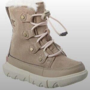 Sorel Kids Tan and Cream Winter Boots